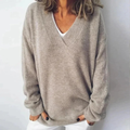 Greta | Kuscheliger V-Ausschnitt Pullover