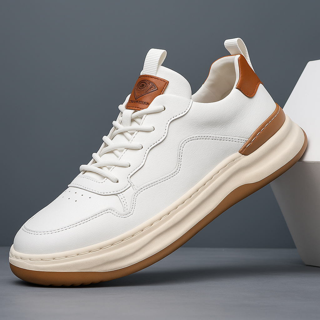 Grove | Herren gearbeitete Leder Sneaker Schnürschuhe