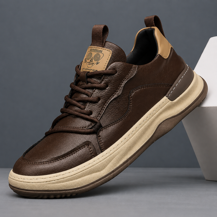 Grove | Herren gearbeitete Leder Sneaker Schnürschuhe