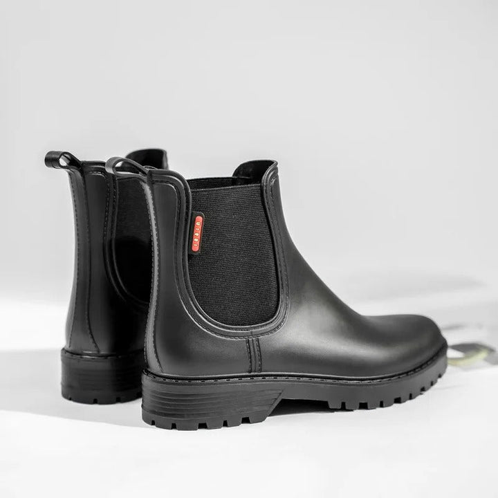 Gummistiefel Damen im Chelsea-Schnitt mit Elastischem Einsatz