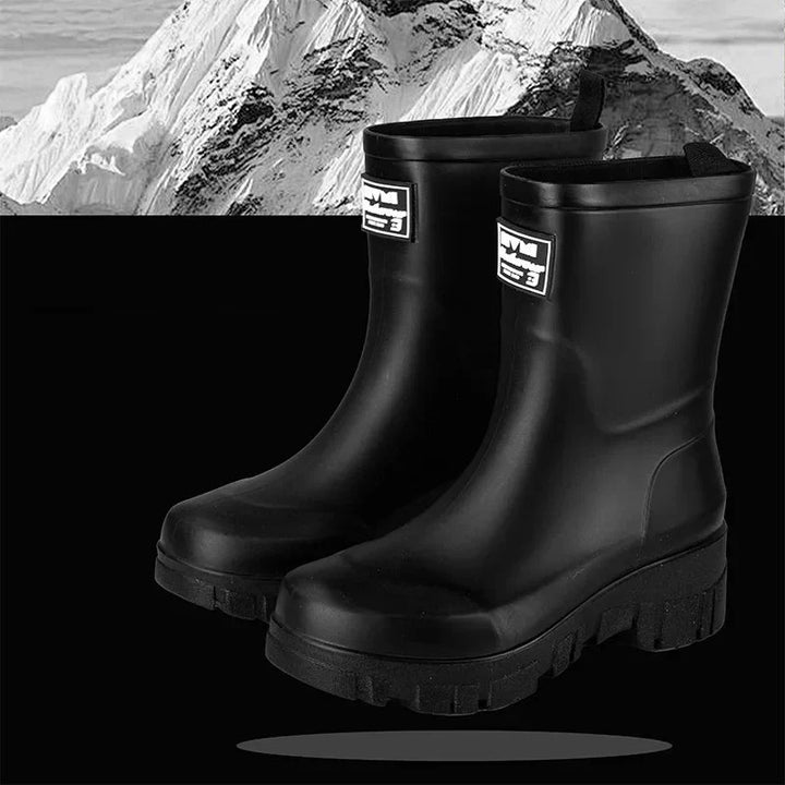 Gummistiefel Damen mit Blockabsatz und Profilsohle