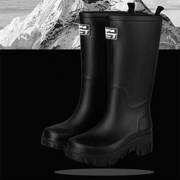 Gummistiefel Damen mit Blockabsatz und Profilsohle
