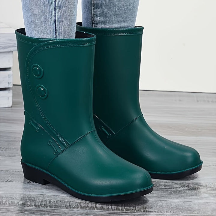 Gummistiefel Damen mit Griffiger Laufsohle und Rundem Schnitt
