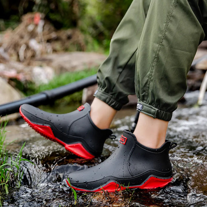 Gummistiefel Damen mit Halbhohem Schaft und Profilsohle
