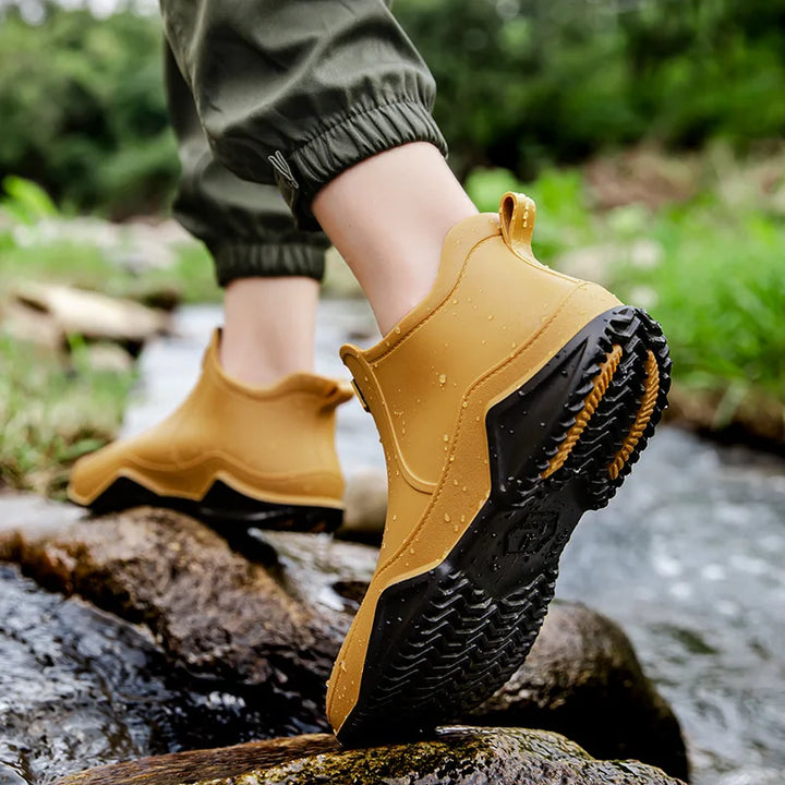 Gummistiefel Damen mit Halbhohem Schaft und Profilsohle