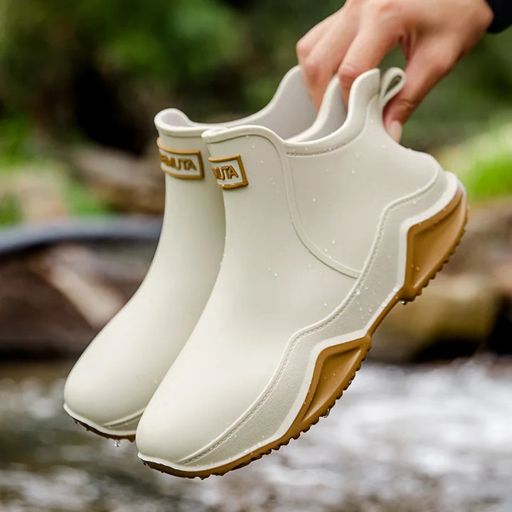 Gummistiefel Damen mit Halbhohem Schaft und Profilsohle