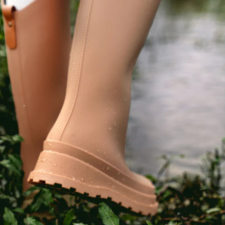 Gummistiefel Damen mit Hohem Schaft und Runder Kappe
