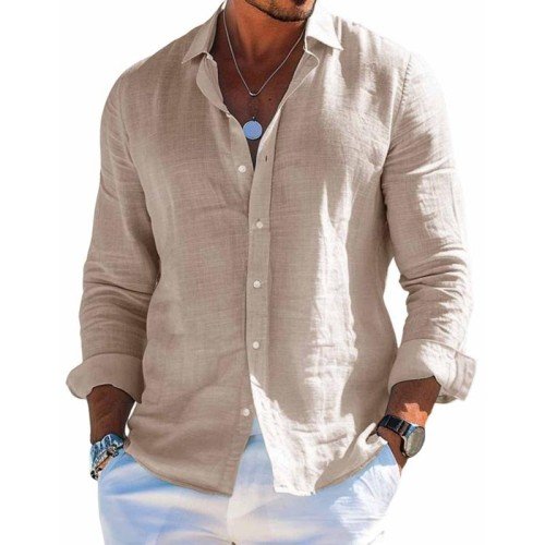 Hagen | Herren Langarm Casual Knopf Hemd