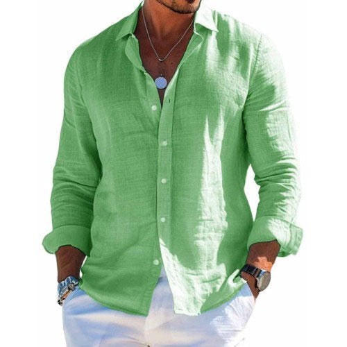 Hagen | Herren Langarm Casual Knopf Hemd