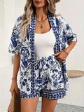 Hana | Damen Luftiges Kimono-Shorts-Set