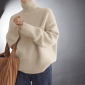 Hanna | Damen klassischer Rollkragenpullover in zeitloser Strickoptik