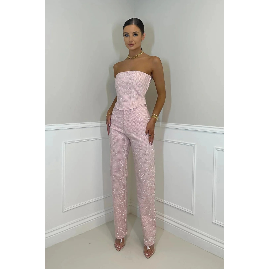 Hannah | Elegantes High Waist Zweiteiler-Set