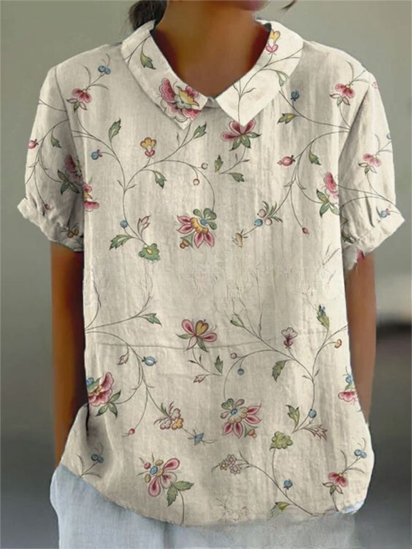 Hannelore | Damen Fließende Wiesenblumen Bluse