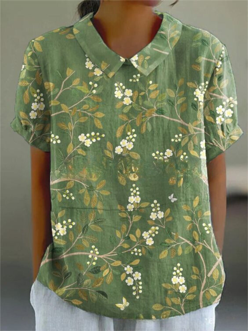 Hannelore | Damen Fließende Wiesenblumen Bluse
