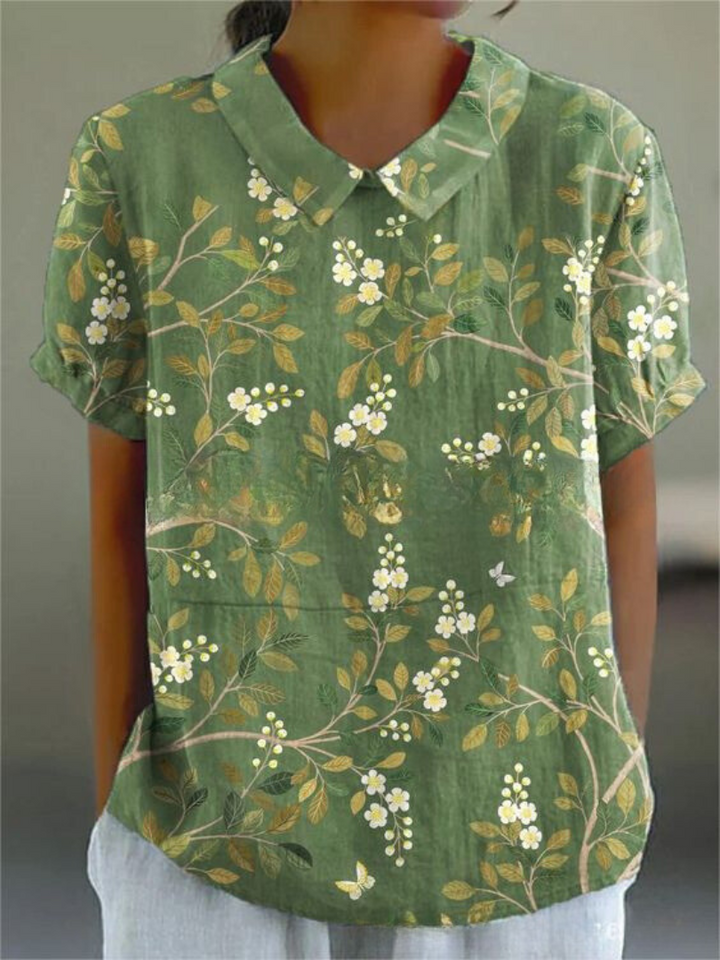 Hannelore | Damen Fließende Wiesenblumen Bluse