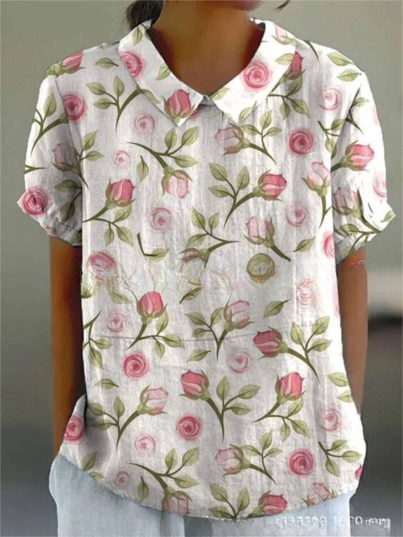 Hannelore | Damen Fließende Wiesenblumen Bluse