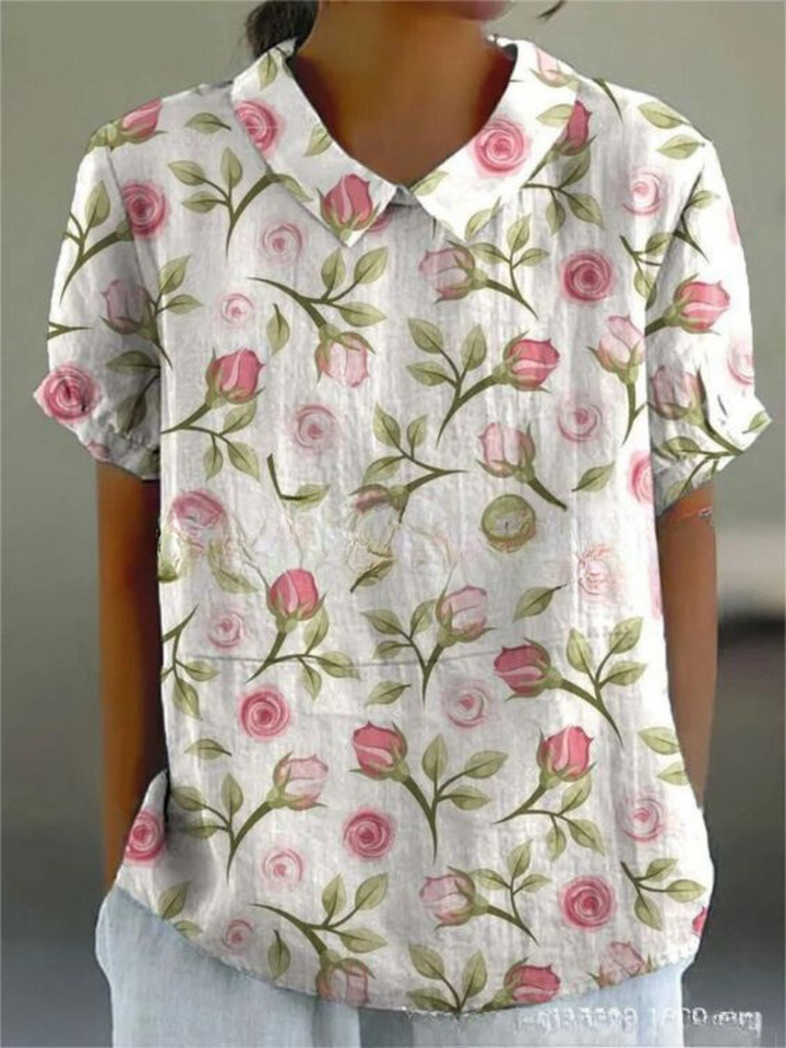 Hannelore | Damen Fließende Wiesenblumen Bluse