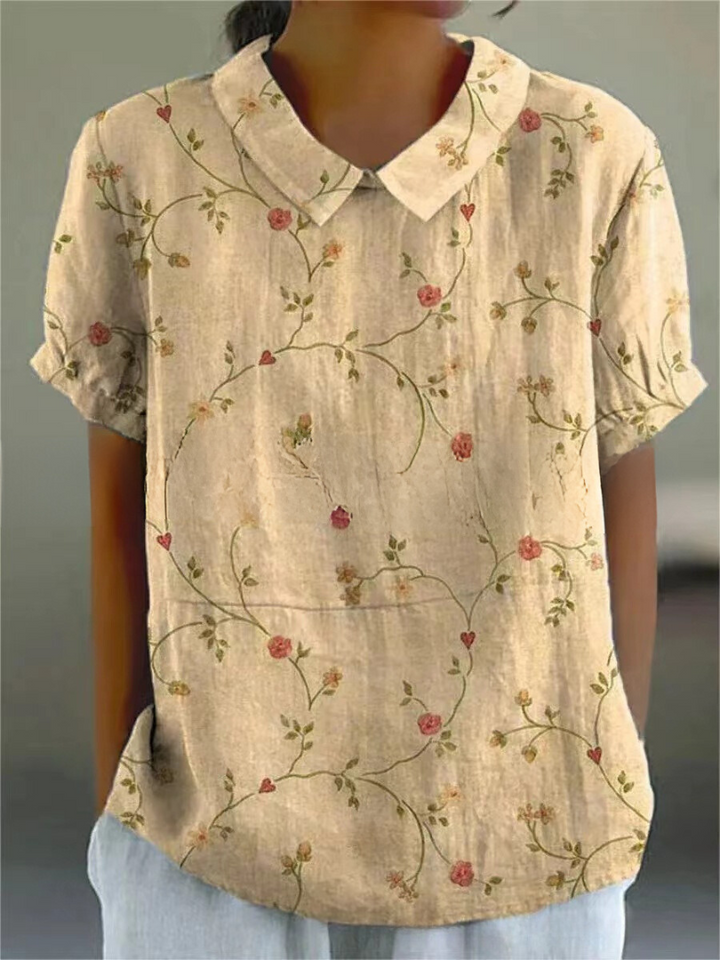 Hannelore | Damen Fließende Wiesenblumen Bluse