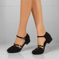 Hazel | Wildleder Tanzschuhe mit Blockabsatz