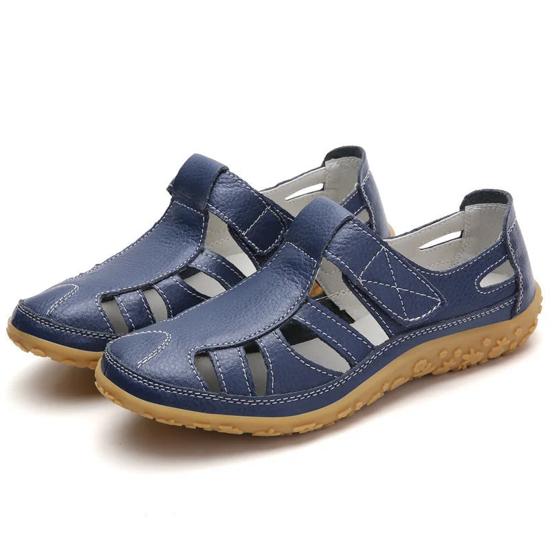 Helena | Damen Orthopädische Komfort Sandalen mit Klett