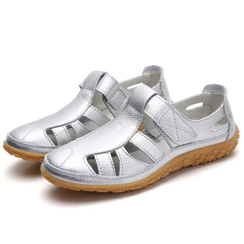 Helena | Damen Orthopädische Komfort Sandalen mit Klett