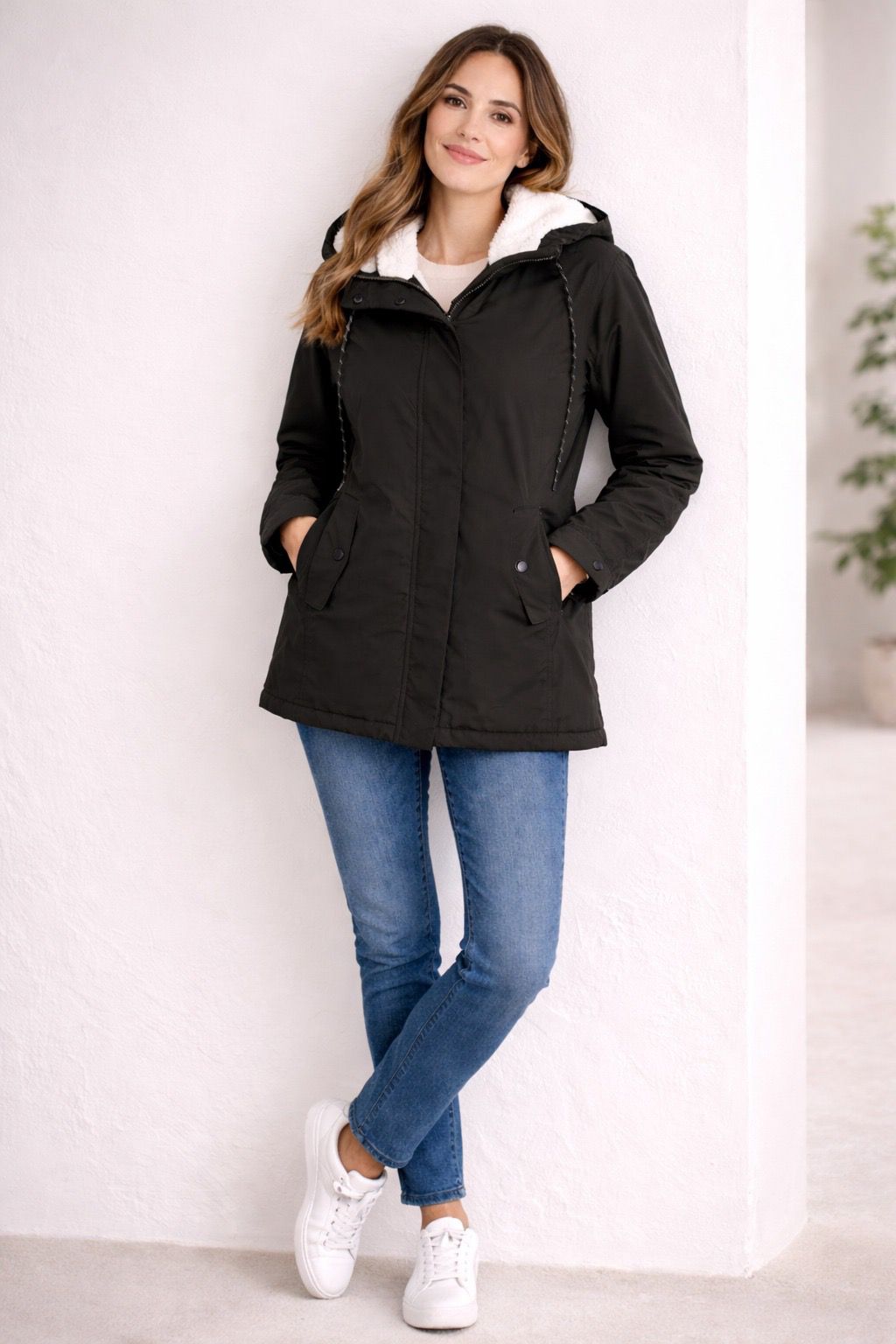 Helena | Lange Winterjacke mit Kapuze