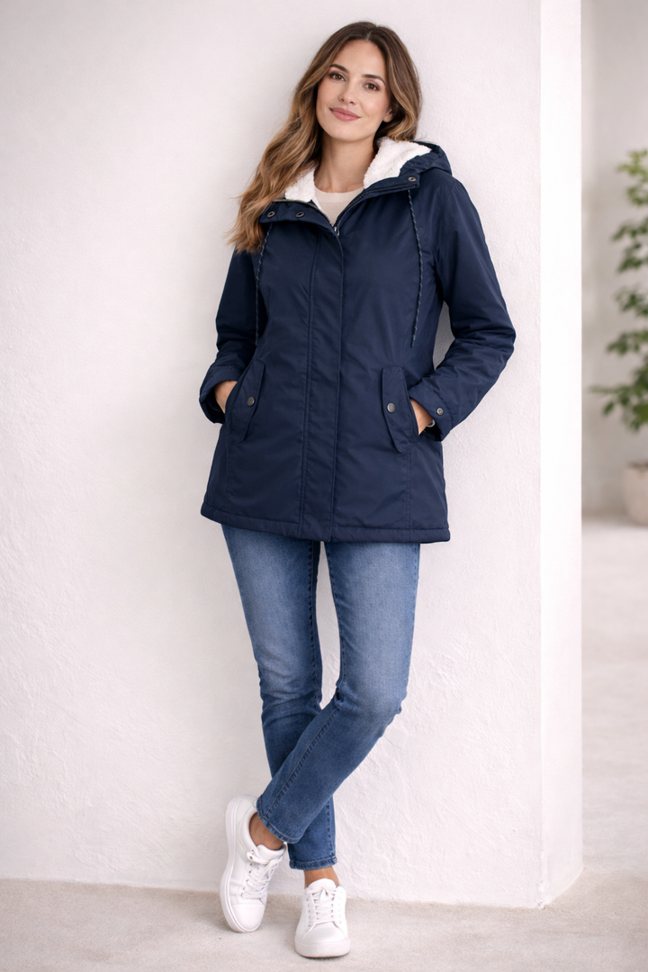 Helena | Lange Winterjacke mit Kapuze