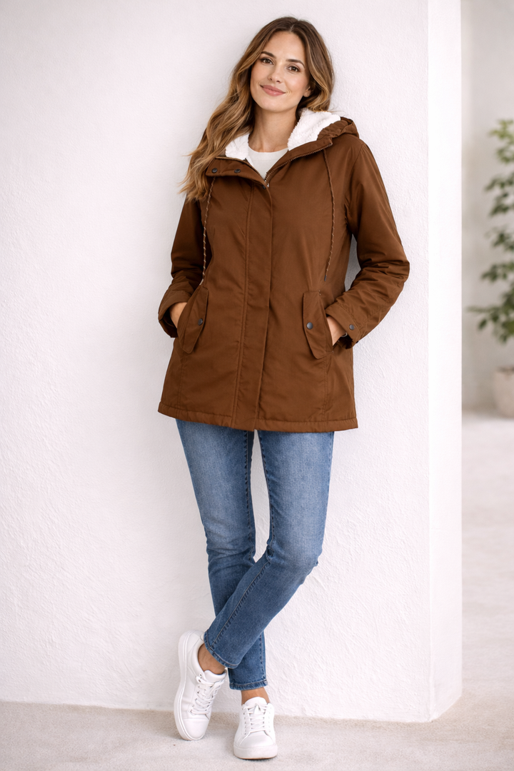 Helena | Lange Winterjacke mit Kapuze