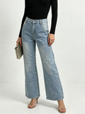 Helene | Weite High-Waist Jeans mit Ziernähten
