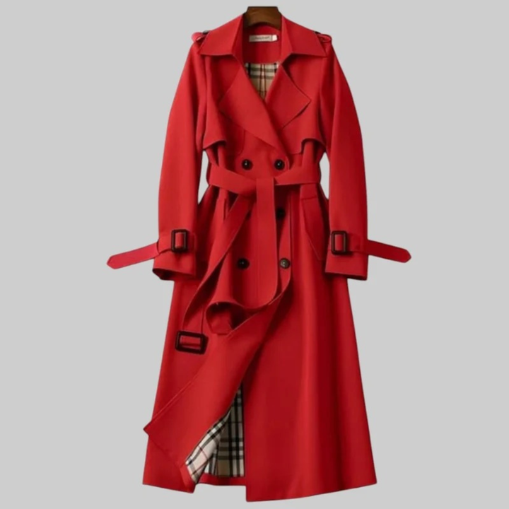 Helga | Langer Trenchcoat mit Gürtel