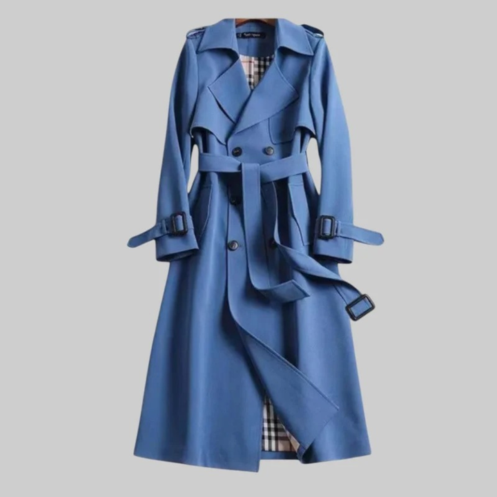 Helga | Langer Trenchcoat mit Gürtel