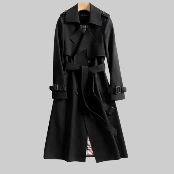 Helga | Langer Trenchcoat mit Gürtel