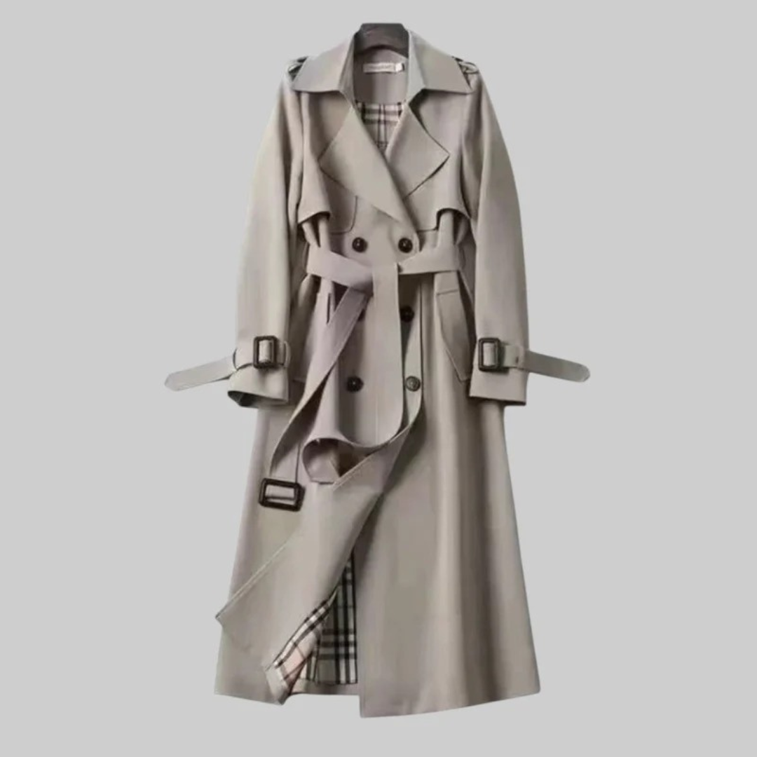 Helga | Langer Trenchcoat mit Gürtel