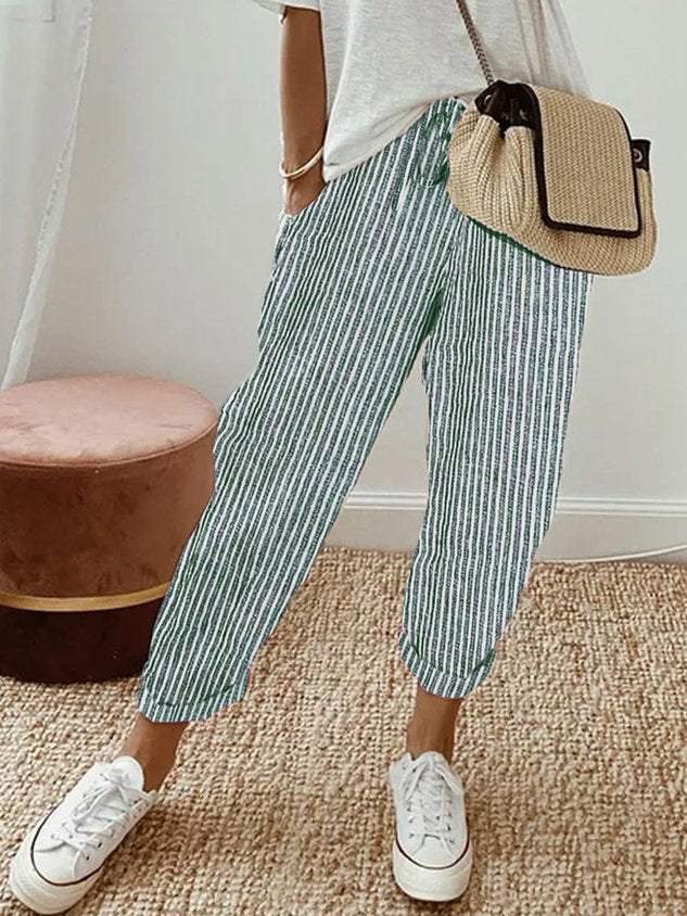 Helga | Damen leichte Freizeit Leinenhose