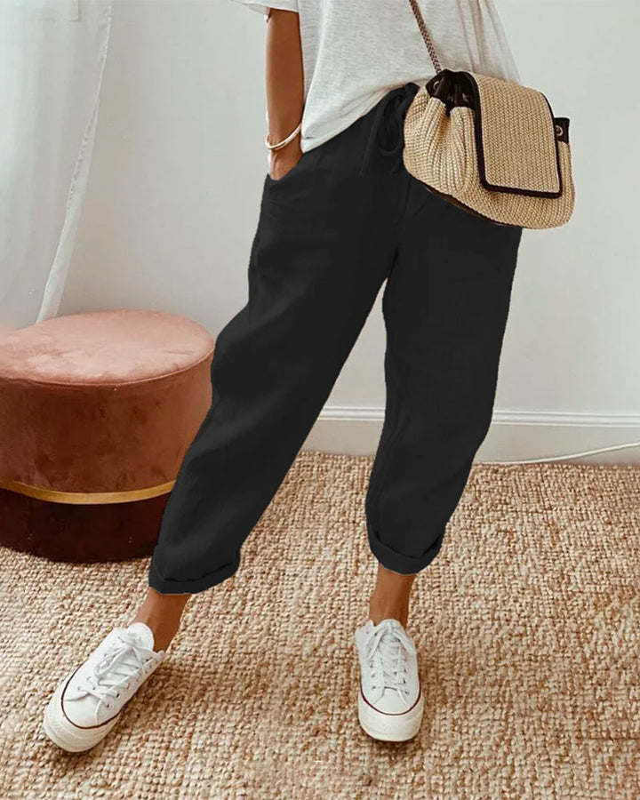 Helga | Damen leichte Freizeit Leinenhose