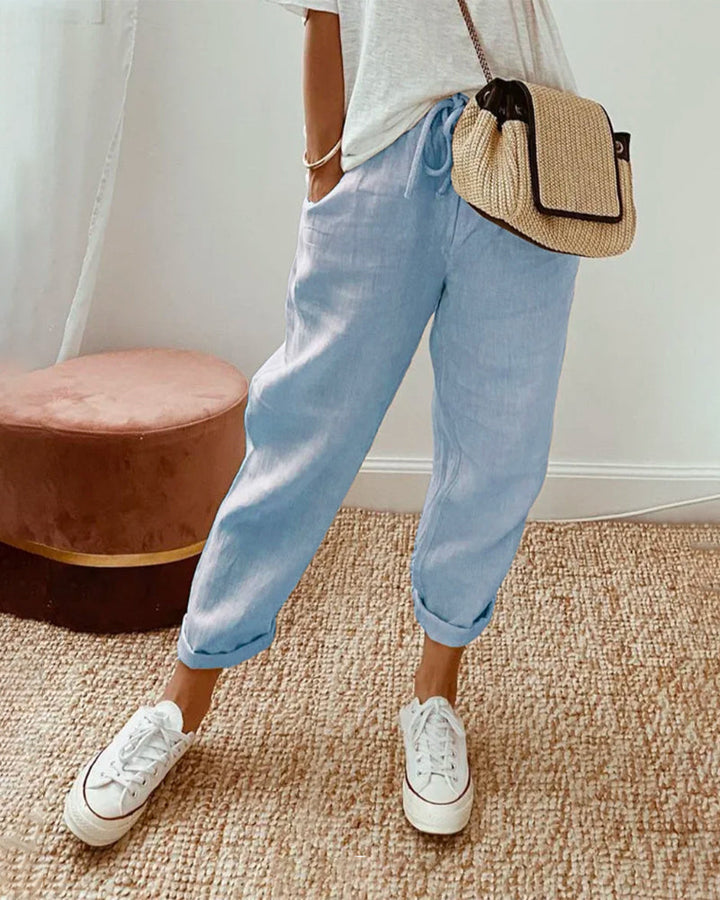 Helga | Damen leichte Freizeit Leinenhose