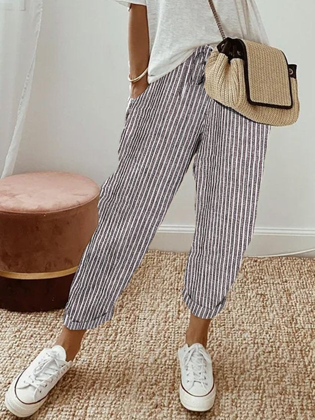 Helga | Damen leichte Freizeit Leinenhose