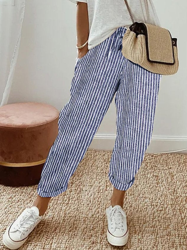 Helga | Damen leichte Freizeit Leinenhose