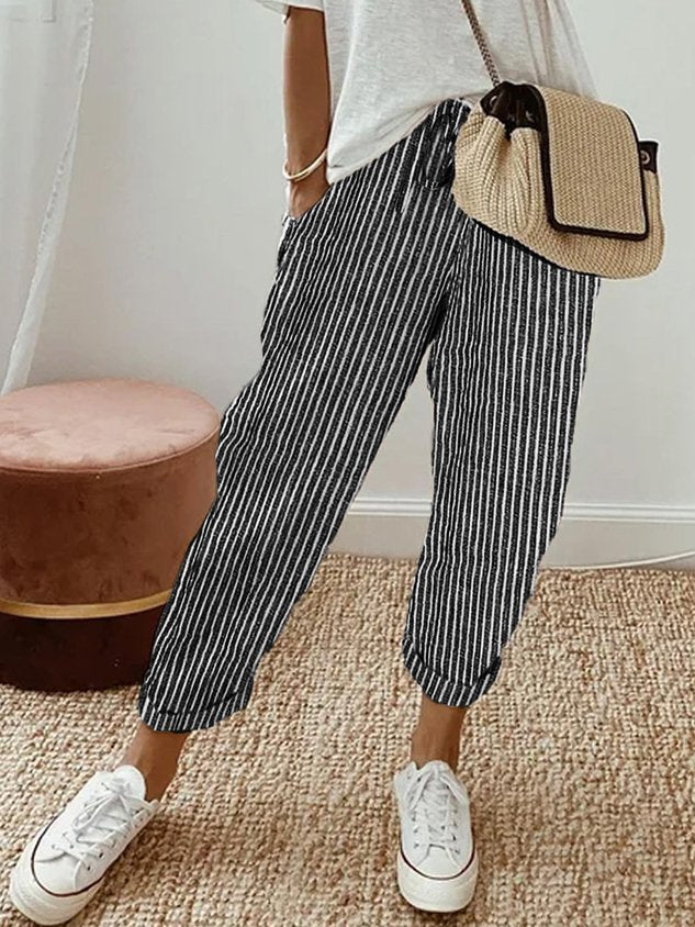 Helga | Damen leichte Freizeit Leinenhose