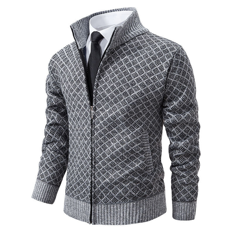 Hendrik | Herren stilvolle Strickjacke mit Zipper