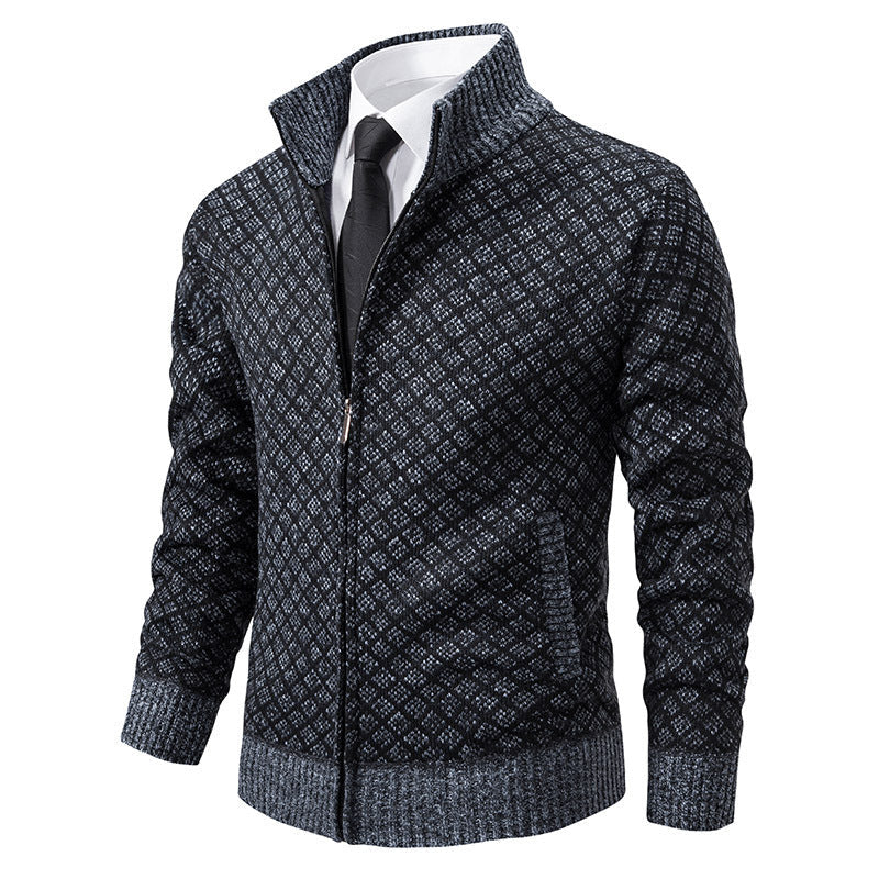 Hendrik | Herren stilvolle Strickjacke mit Zipper