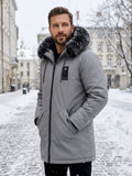 Henrik | Herren wattierter Parka mit abnehmbarer Kapuze und Plüschfutter