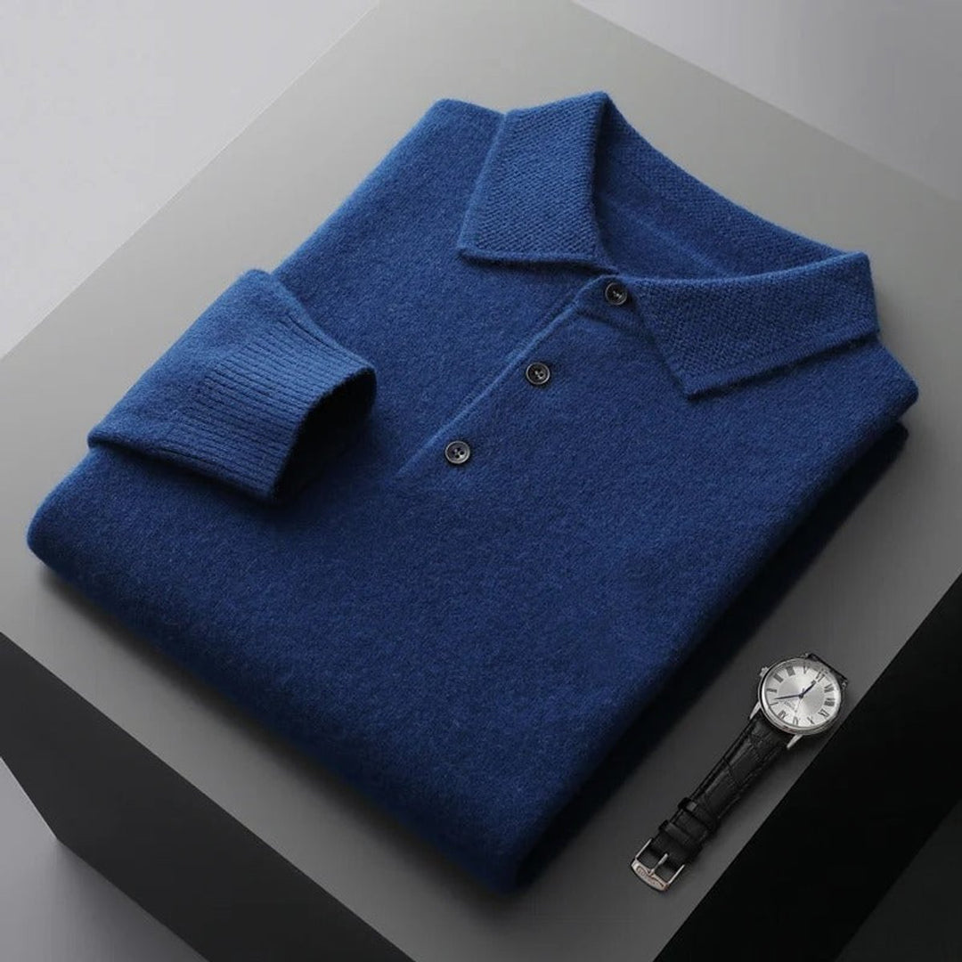 Sebastian | Herren Kaschmir Polo Strickpullover