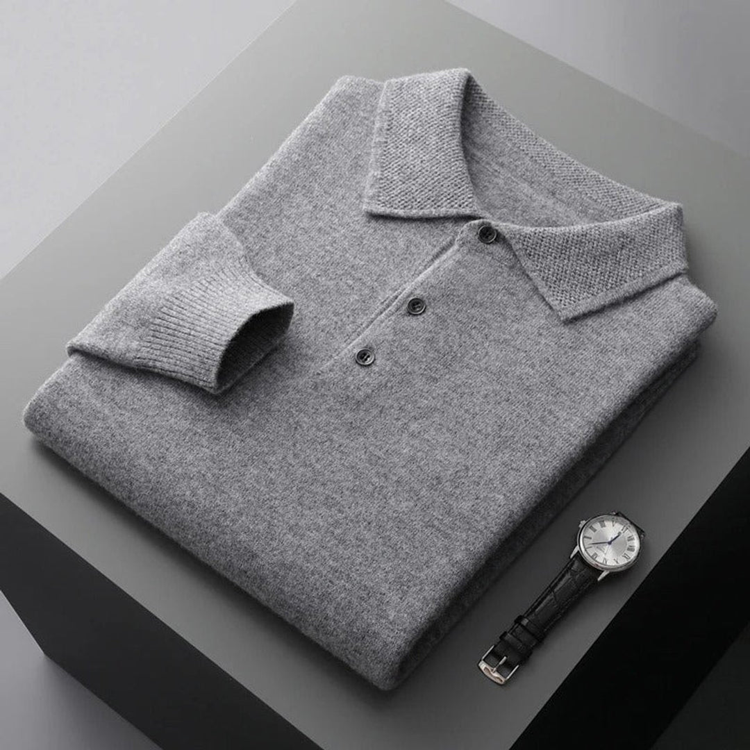 Sebastian | Herren Kaschmir Polo Strickpullover