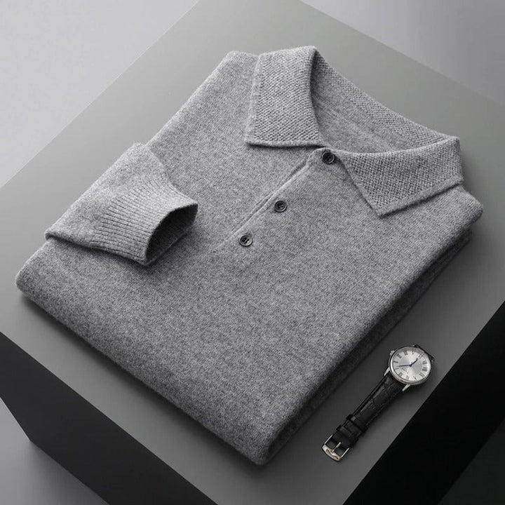 Sebastian | Herren Kaschmir Polo Strickpullover