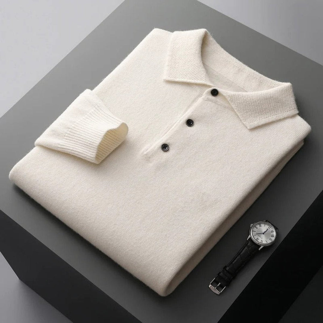 Sebastian | Herren Kaschmir Polo Strickpullover