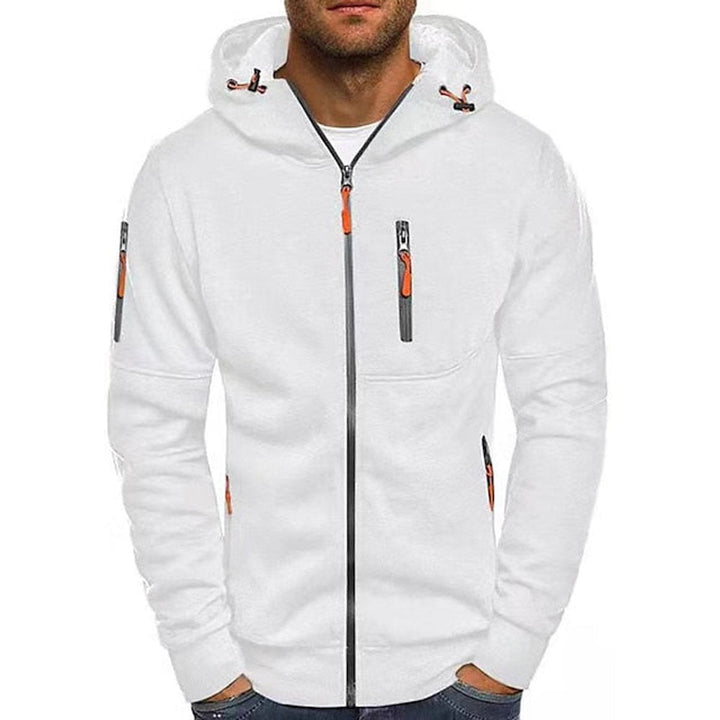 Simon | Herren Kapuzenpullover Strick mit Reißverschluss und Kordelzug