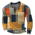 Christian | Herren Retro Colorblock Langarm Henley Strick