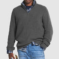 Lukas | Herren Gerippter Quarter-Zip Strickpullover