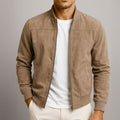 Dominik | Herren Wildleder Bomber Steppjacke
